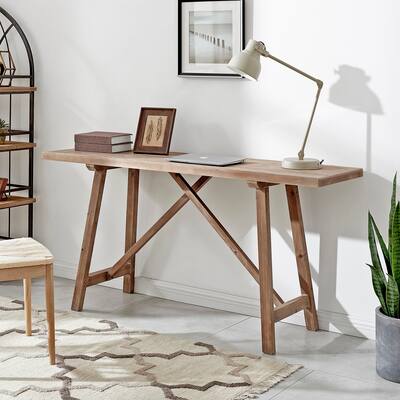 FirsTime & Co. Stonewash Sheppard Trestle Desk, Wood
