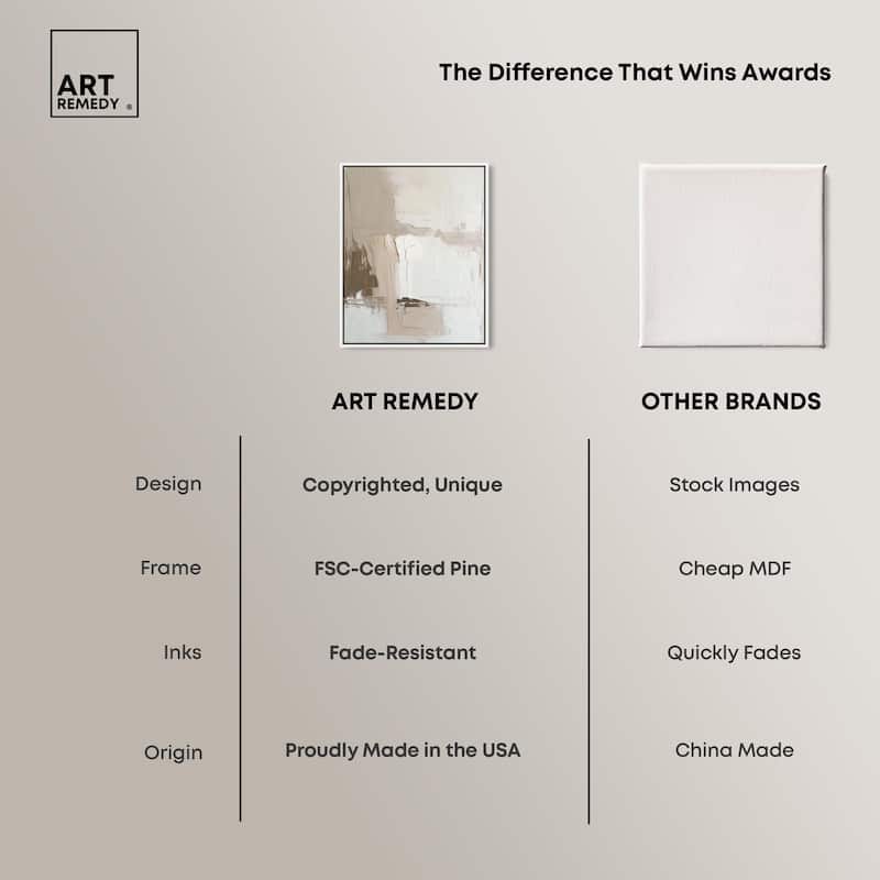 Pale Textured Silence I Canvas by Art Remedy