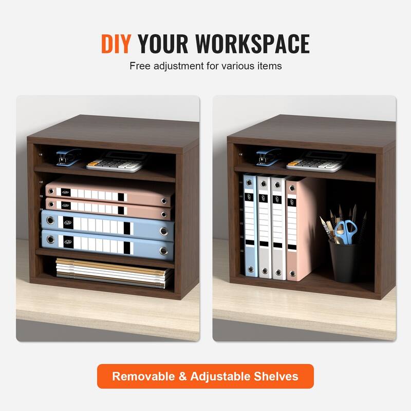 5 Compartments Office Literature Organizers Mailbox with Adjustable and Removable Shelves