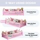 preview thumbnail 5 of 7, Twin Size Floor Bed with Safety Guardrails and Door for Kids
