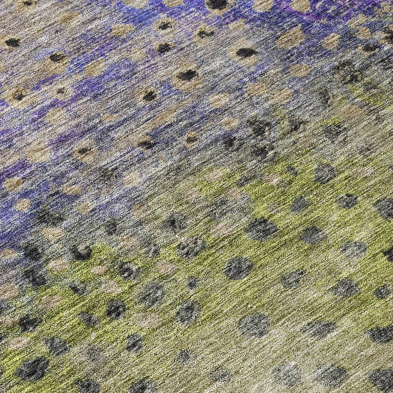 Machine Washable Indoor/ Outdoor Abstract Modern Chantille Rug
