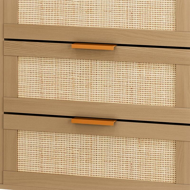 6 drawers Rattan dresser Rattan Drawer