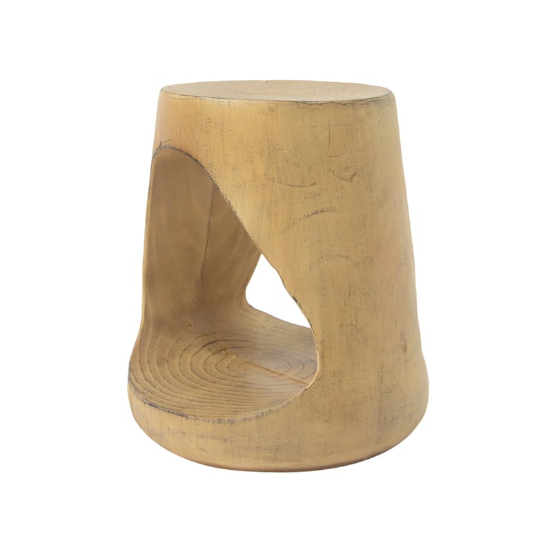 Wood-Look Hollow Side Table – Lightweight & Stylish Accent Piece