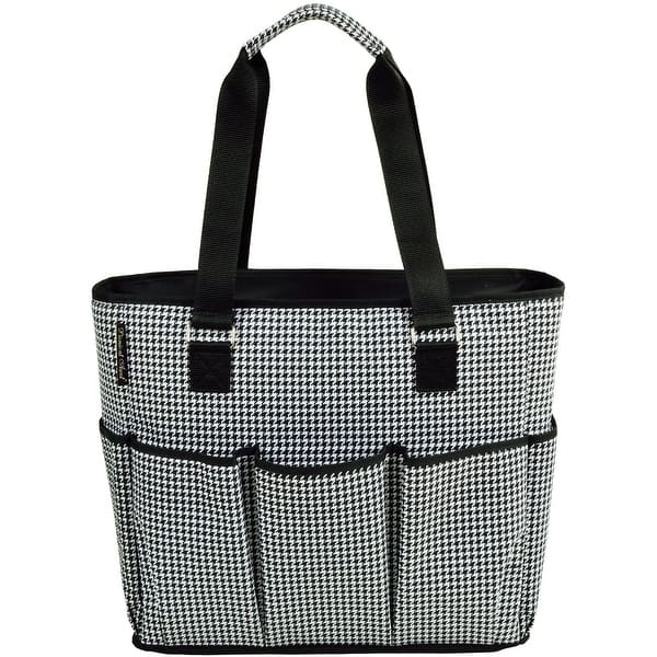 Picnic at Ascot Multi Pocket Cooler Tote Houndstooth Bed Bath