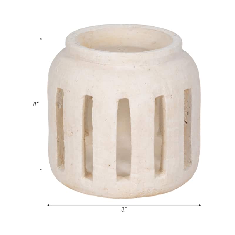 Sagebrook Home Lantern Hurricane With Open Slats Terracotta Lanterns Decor