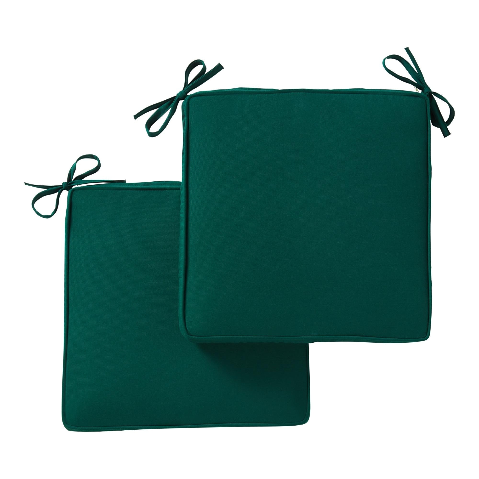 Sunbrella Indoor/ Outdoor 17-inch Square Corded Chair Pad (Set of 2)