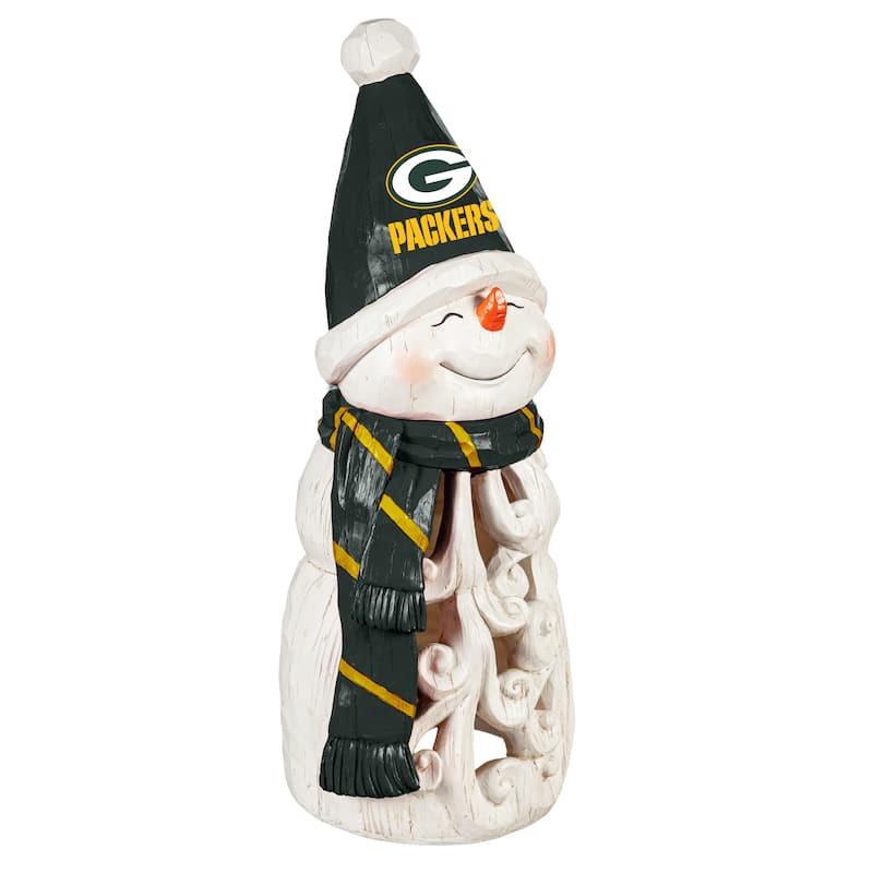 Green Bay Packers Snowman LED Garden Statuary, 26"