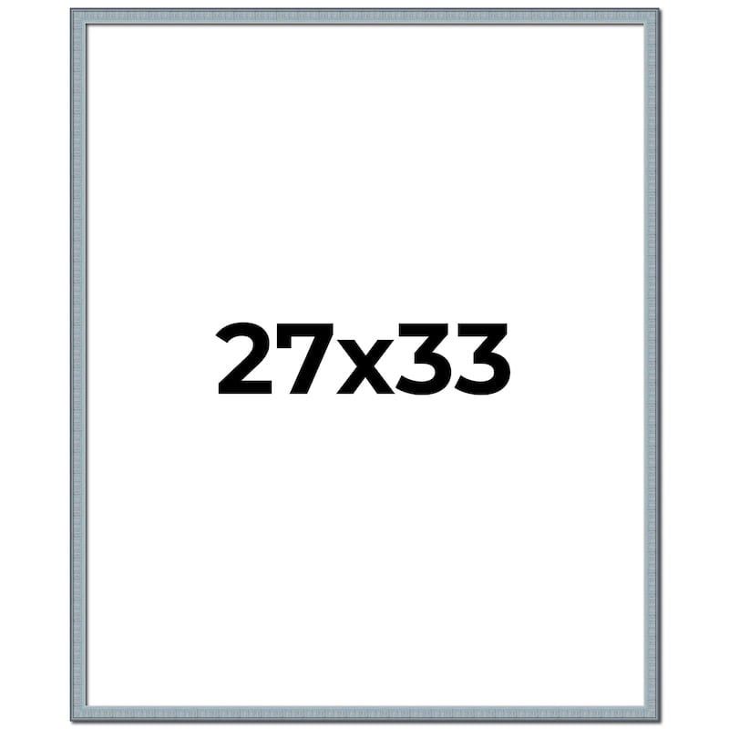 27x33 Frame Rustic Sky Blue Solid Wood Picture Frame | 0.75 Inch