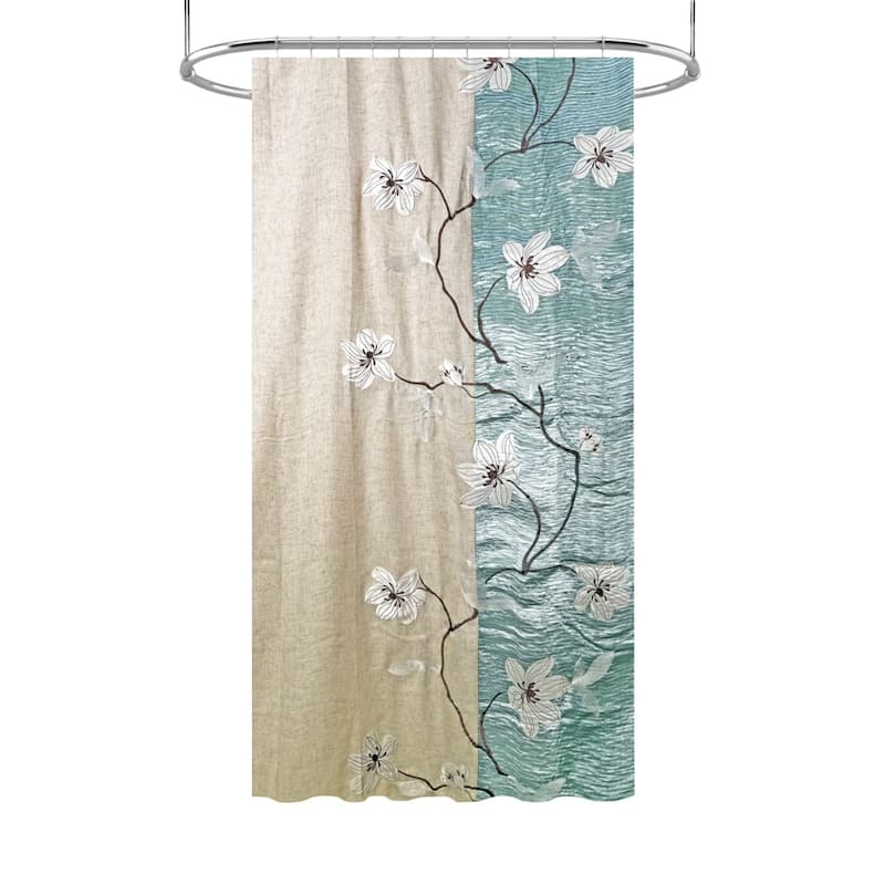 Magnolia Vine Fabric Shower Curtain