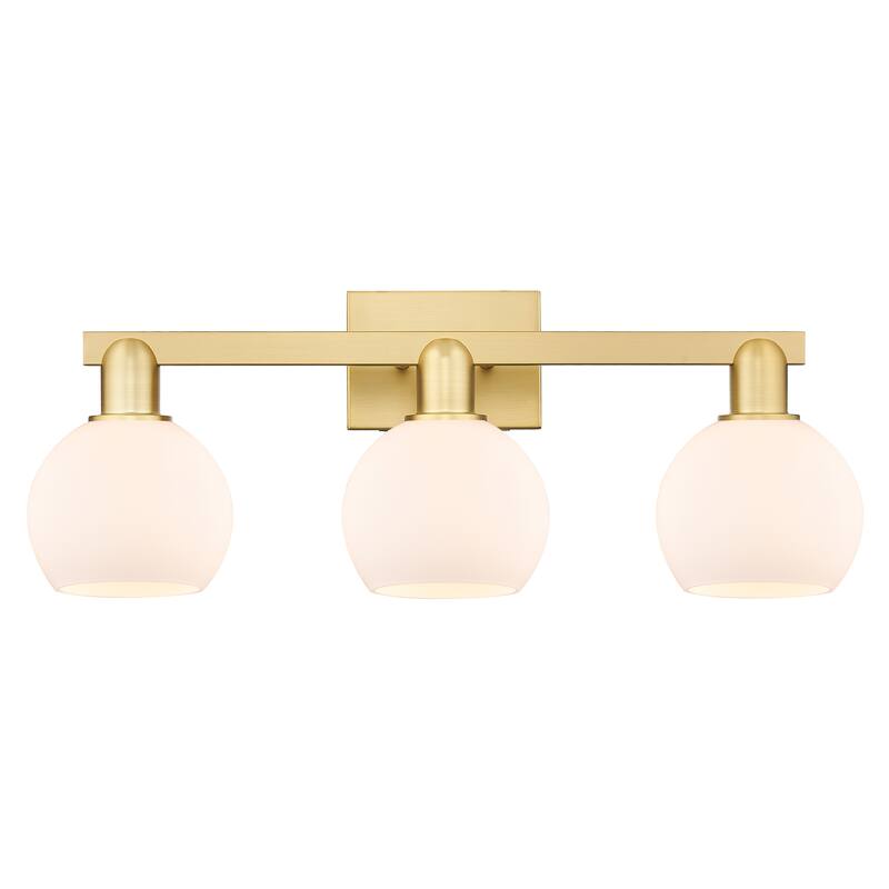 Innovations Lighting Endless Possibilities Arcadia - Athens - 3 Light 25" Bath Vanity Light - Satin Gold/Matte White