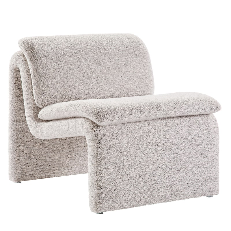 Lume Boucle Upholstered Armless Accent Chair