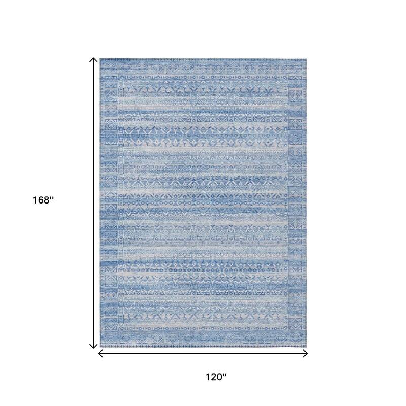 HomeRoots Striped Transitional Rectangle Outdoor Rug