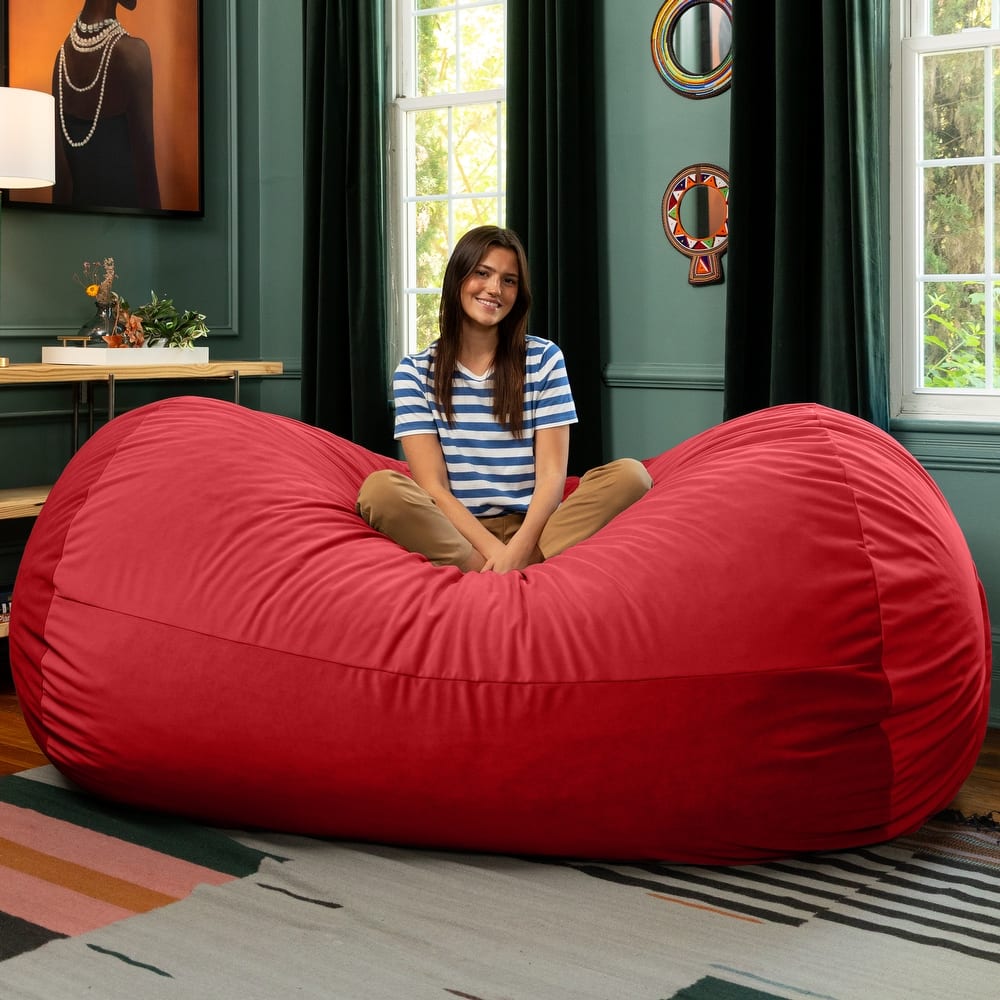 Jaxx Grand Lounger 7 Foot Bean Bag Sofa -Lush Velvet