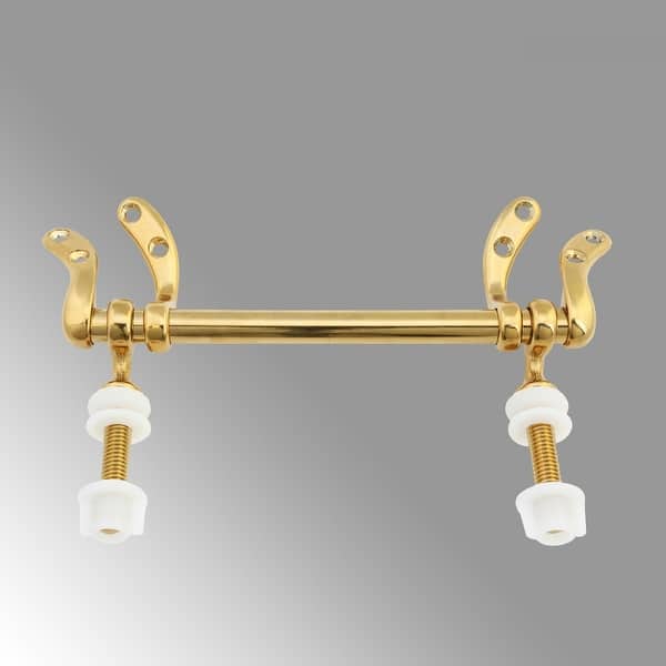 dimension image slide 1 of 2, Solid Brass Adjustable Toilet Seat Hinges with Hardware - Renovators Supply