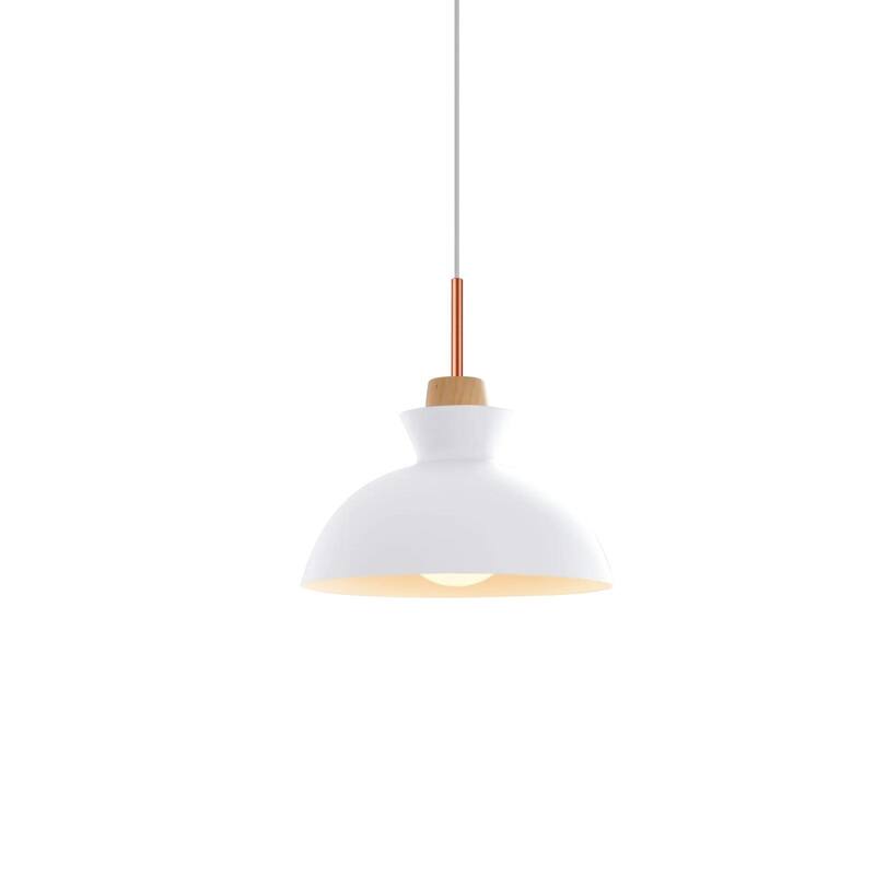 1-Light 11 in. Modern Bowl Dome Pendant Kitchen Island Lighting