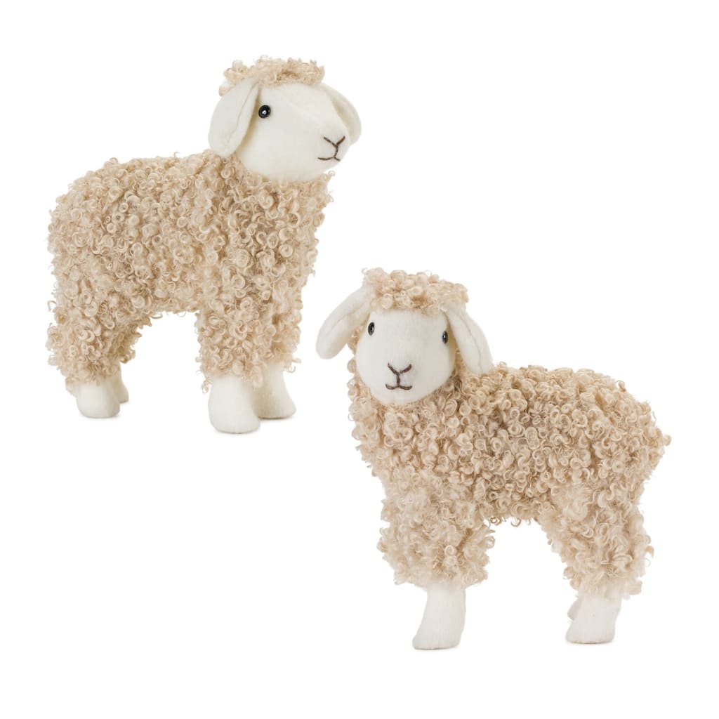 Set of 2 Sheep Tabletop Figures 10.75"