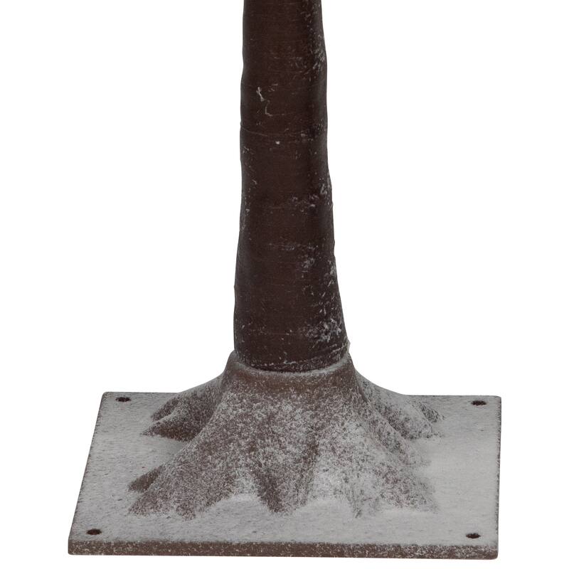 LED Lighted Frosted Christmas Twig Tree - 4' - Brown - Multi-Color lights