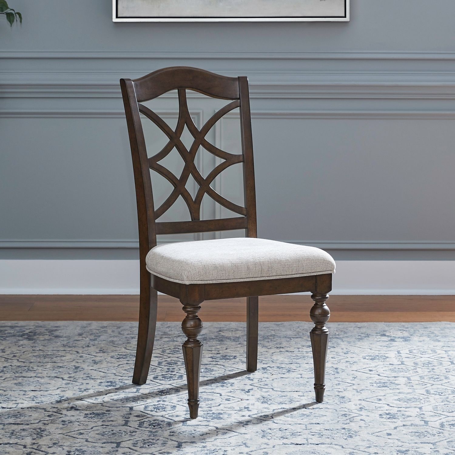 Liberty Furniture Arden Road Upholstered Dining Chairs Set of 2 Splat Back - Width 20" x Depth 23" x Height 40"