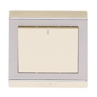 On/Off Press Button Type Single Gang Wall Mount Switch Plate AC 250V ...