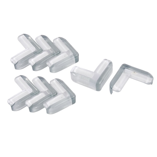 Unique Bargains Glass Table Desk Cupboard Corner Cushion Cover Protector Bumper 8pcs