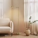 preview thumbnail 11 of 36, Brightech Leaf 53 in. Industrial 3-Way Dimming LED Floor Lamp with Brass Metal Empire Shade