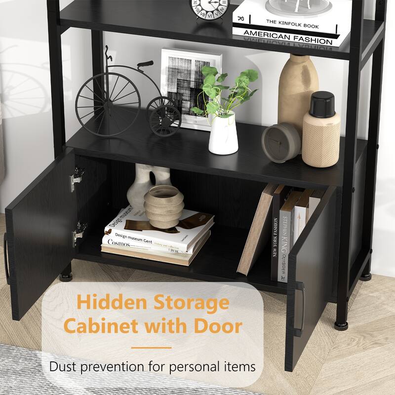 71.5 Inches Book Shelf with Sturdy Metal Frame and Quality Boards