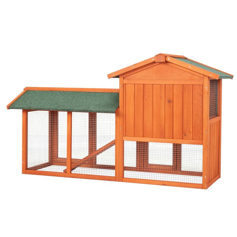 61" Fir Wood Outdoor Garden Cage with Lightweight Strong Wire Panels for Small Animal