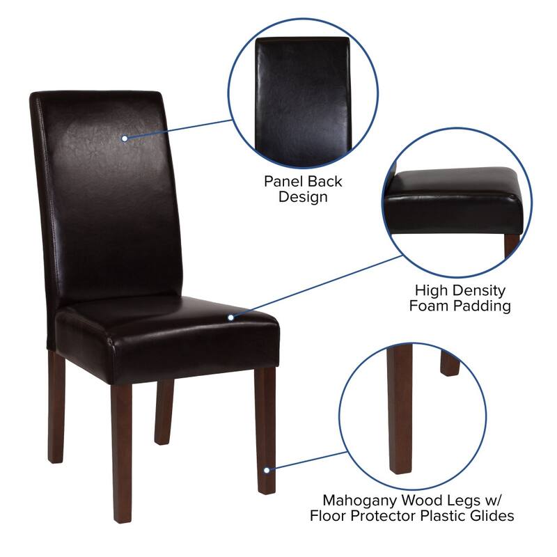Tufted Parsons Chair with Side Panel Detail