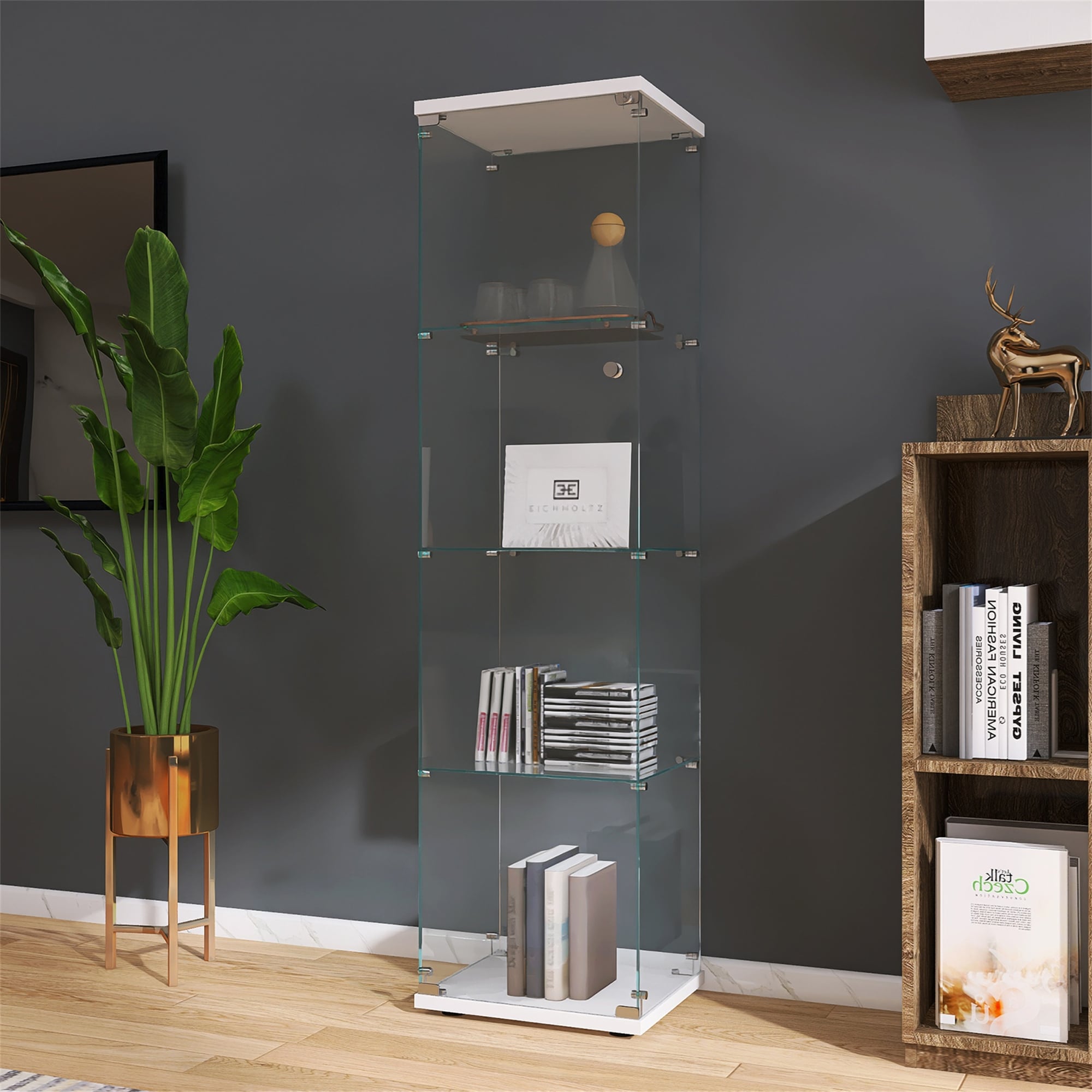 Floor standing online curio cabinet