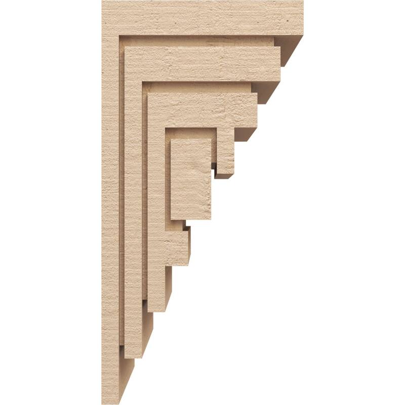 Series 2 Wide Landon Rough Cedar Woodgrain TimberThane Corbel, Primed Tan