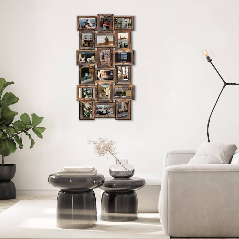 18 Openings Family Photo Frame 4x6 Picture Frame Collage Large for Wall Decor