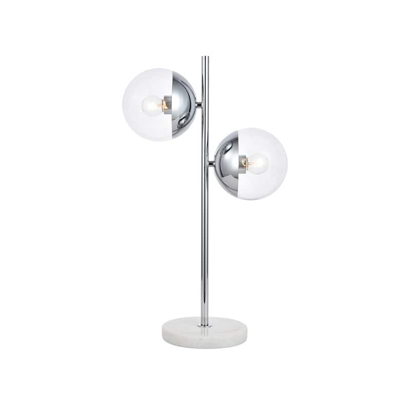 2-Light Table Lamp with Clear Glass