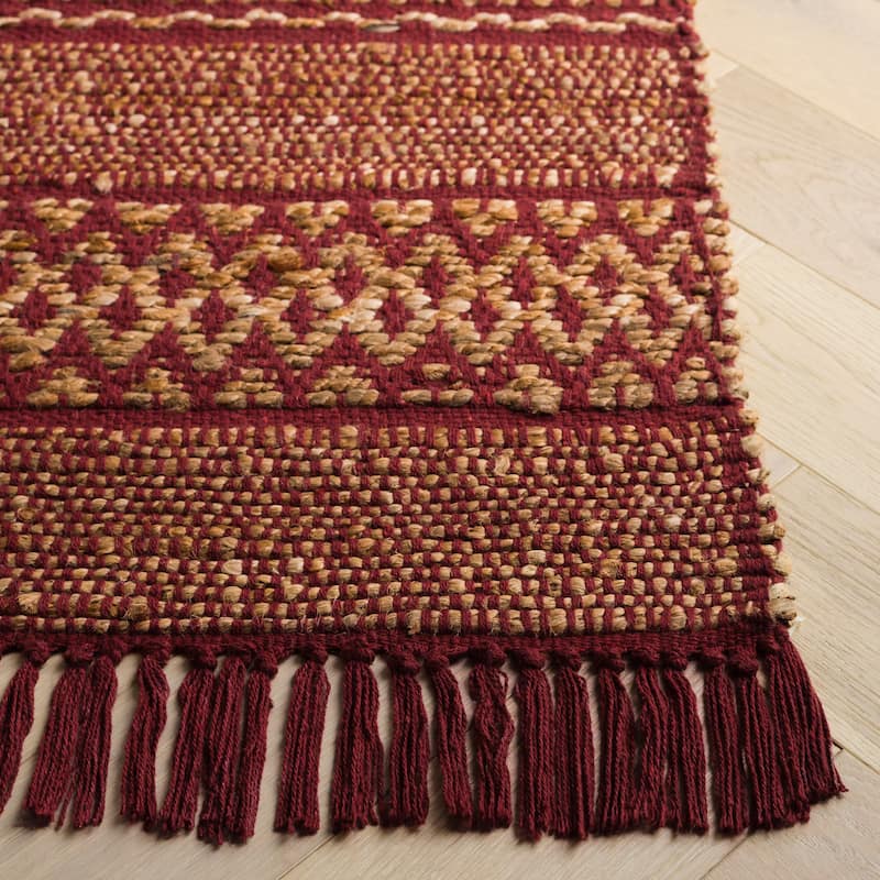 SAFAVIEH Hand-Woven Natural Fiber Ingebjorg Bohemian & Eclectic Cotton Rug