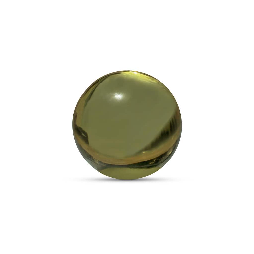 Colette Decorative Orb, Round Cast Glass, Olive