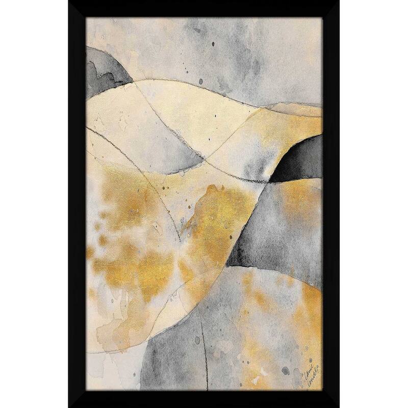 "Grey and Gold Fantasy I (Vertical)" Print on Acrylic