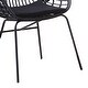 preview thumbnail 3 of 4, Niya Patio Chair Set of 2, Polyester, Black Steel, Outdoor Rattan Wicker