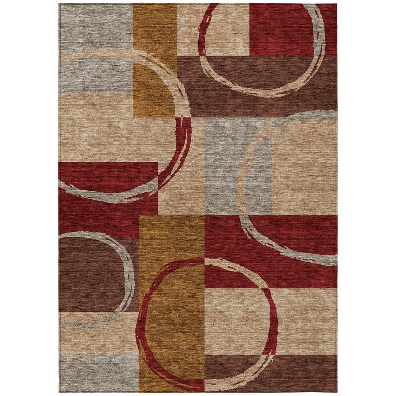 Machine Washable Indoor/ Outdoor Contemporary Chantille Rug