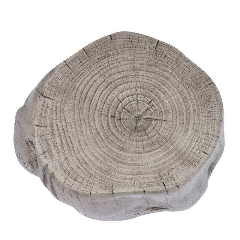Christopher Knight Home - Alder 16.54"H Outdoor Rustic Faux Wood Tree-Stump MGO Side Table, Fully Assembled - 17.32"