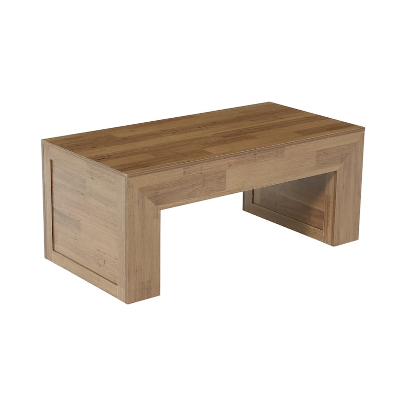 55" Farmhouse Oval Wood Dining Table for 6, Rustic Kitchen Table - N/A - Brown