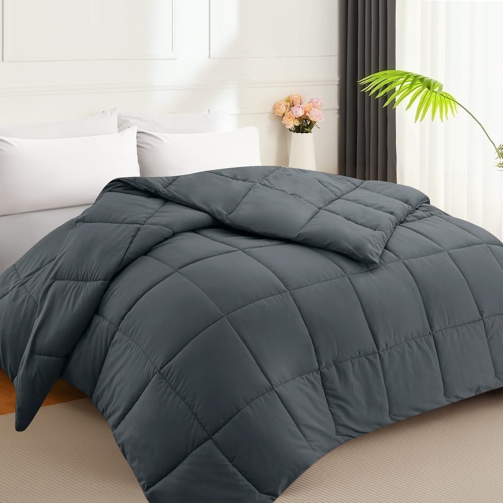 Ultra-Light Summer Down Alternative Comforter, Hypoallergenic, Reversible & Anti-Shift Design, 9 Colors, 5 Sizes