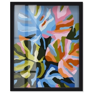 Colorblock Leaves I Boho Decor Shadowbox Print by Art Remedy - Bed Bath ...