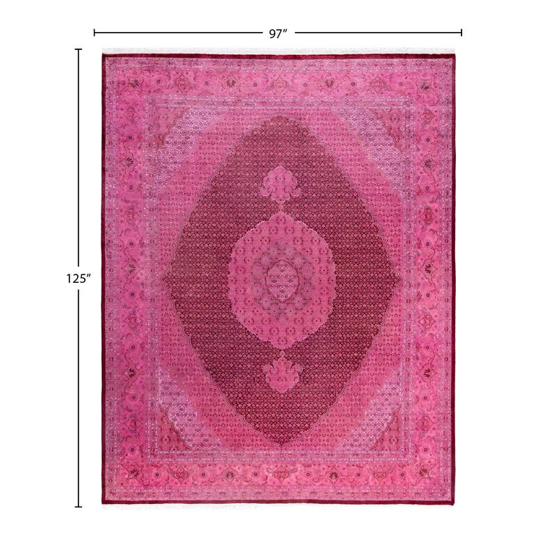 Overdyed One-of-a-Kind Hand-Knotted Area Rug - Pink - 8' 1" x 10' 5"
