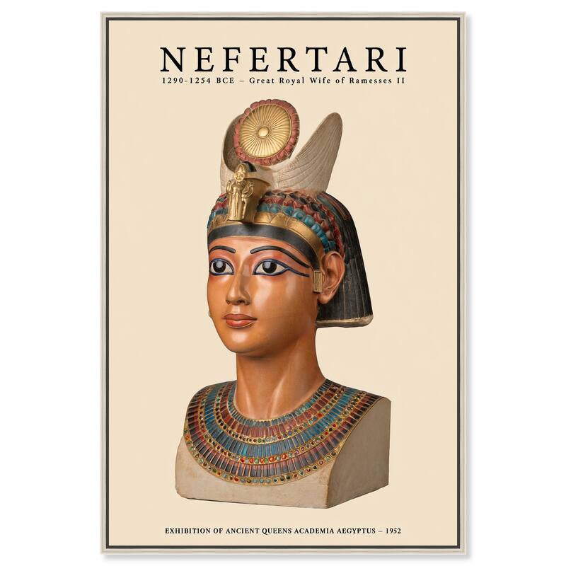 Ancient Egyptian Queen Canvas by Art Remedy - Silver - 30" x 45"