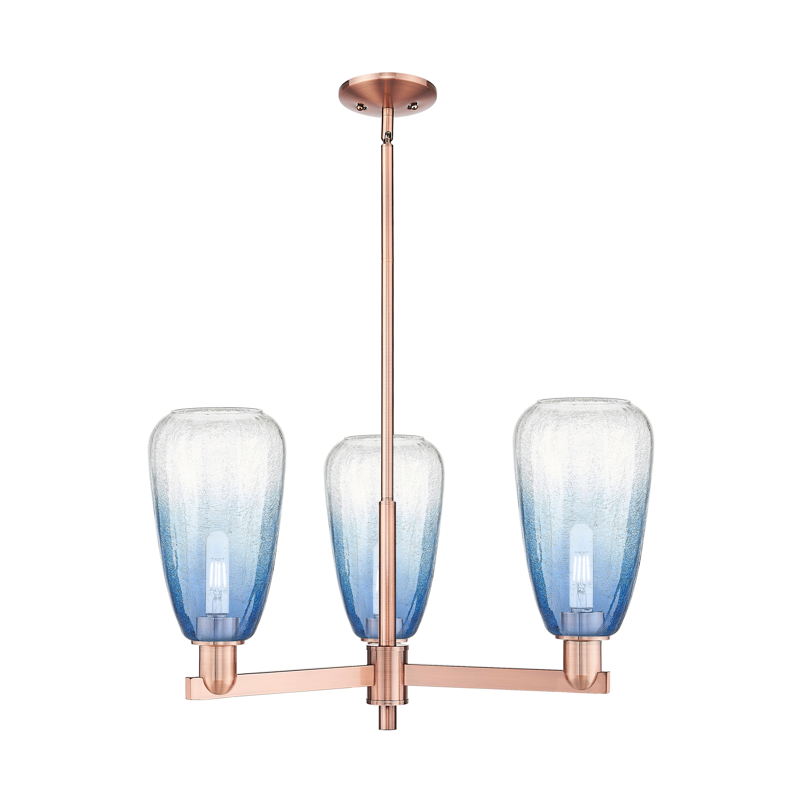 Innovations Lighting Downtown Urban - Brookhaven Almond - 3 Light 18" Stem Hung Chandelier