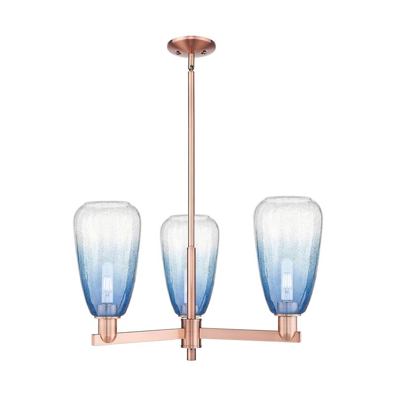 Innovations Lighting Downtown Urban - Brookhaven Almond - 3 Light 18" Stem Hung Chandelier