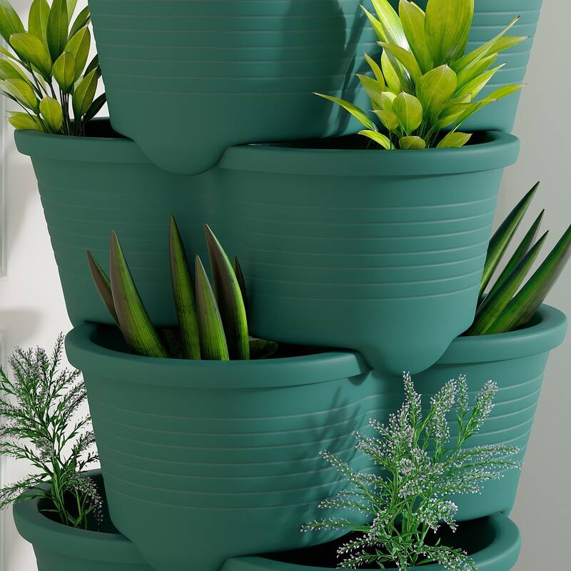 Vertical Strawberry Planter, 5 Tier Hanging Vertical Gardening Planter, Stackable Garden Tower Pot for Strawberries, Flowers