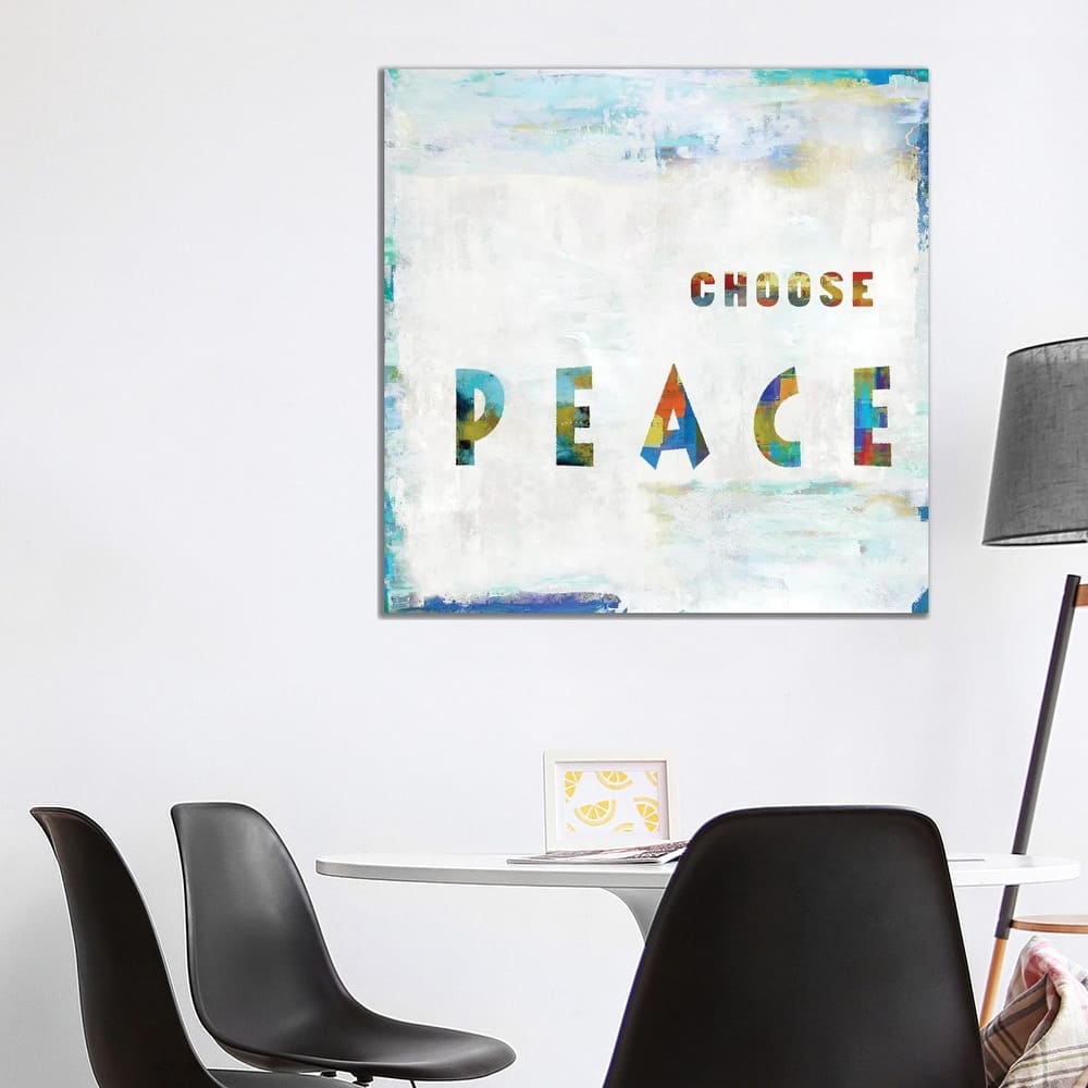 iCanvas "Choose Peace In Color" by Jamie MacDowell Canvas Print