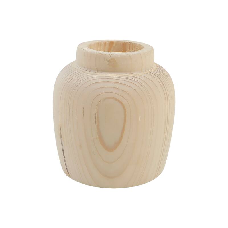 4.75"H Wooden Vase