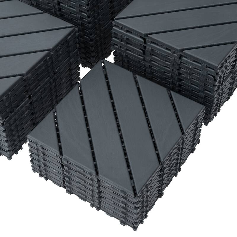 1 ft. x 1 ft. Outdoor Patio Deck Tiles, Garage Floor Tiles(Box of 44)