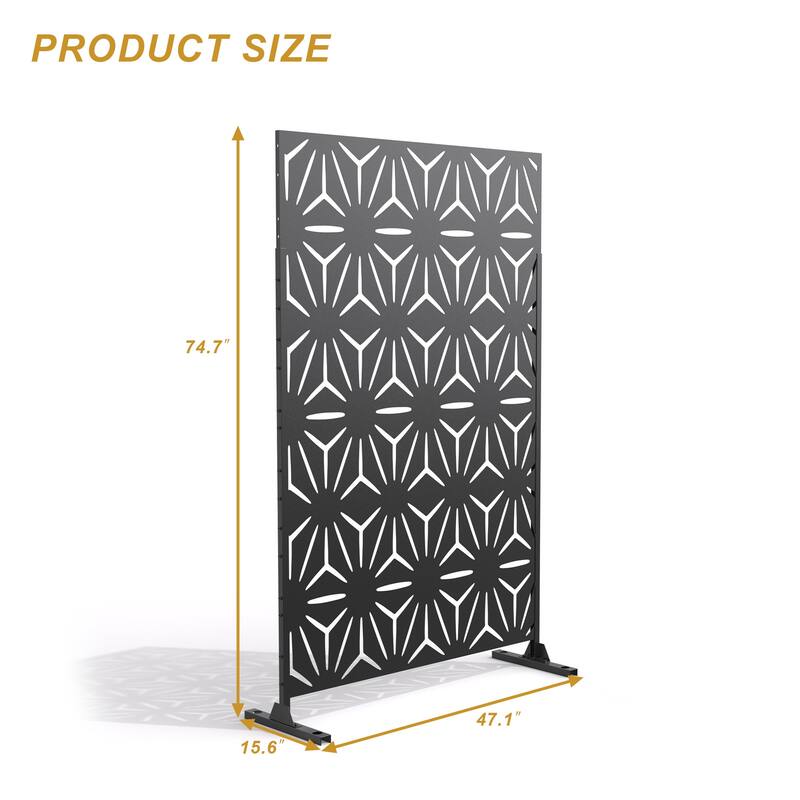 Outdoor Free Standing Metal Privacy Screen